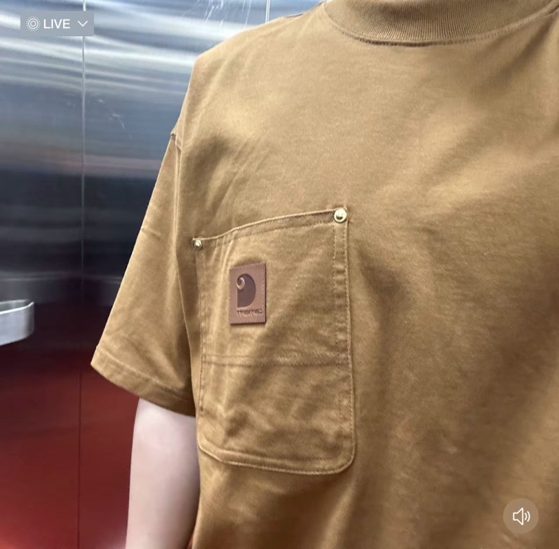Essentials Women's Camel Oversized Pocket T-Shirt view
