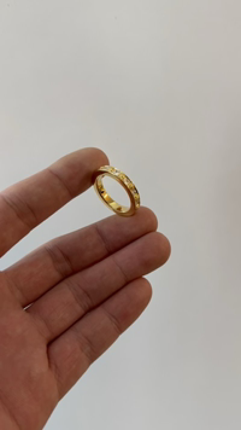 Gold Textured Band Ring