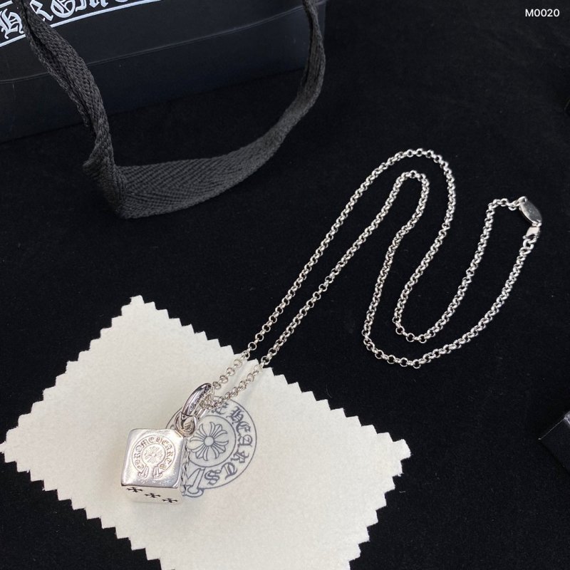 Chrome Hearts Dice Pendant Silver Chain Necklace view