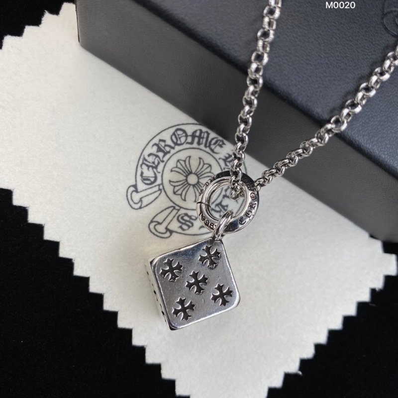 Chrome Hearts Dice Pendant Silver Chain Necklace view