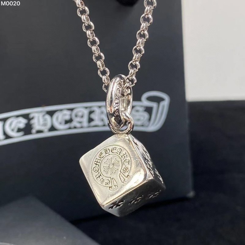 Chrome Hearts Dice Pendant Silver Chain Necklace view