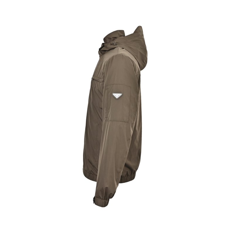 Stone Island Taupe Hooded Nylon Jacket view