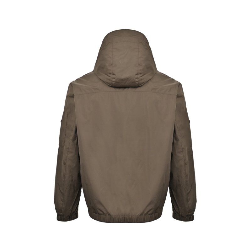 Stone Island Taupe Hooded Nylon Jacket view