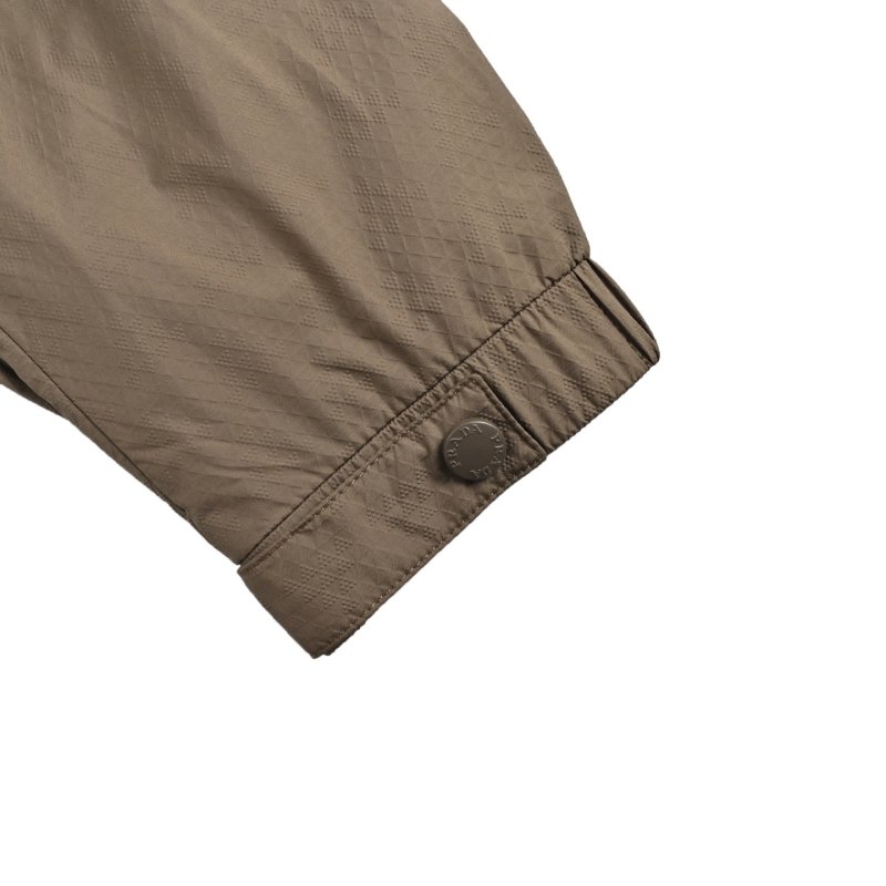 Prada Chest Pocket Hooded Windbreaker Jacket - Taupe view