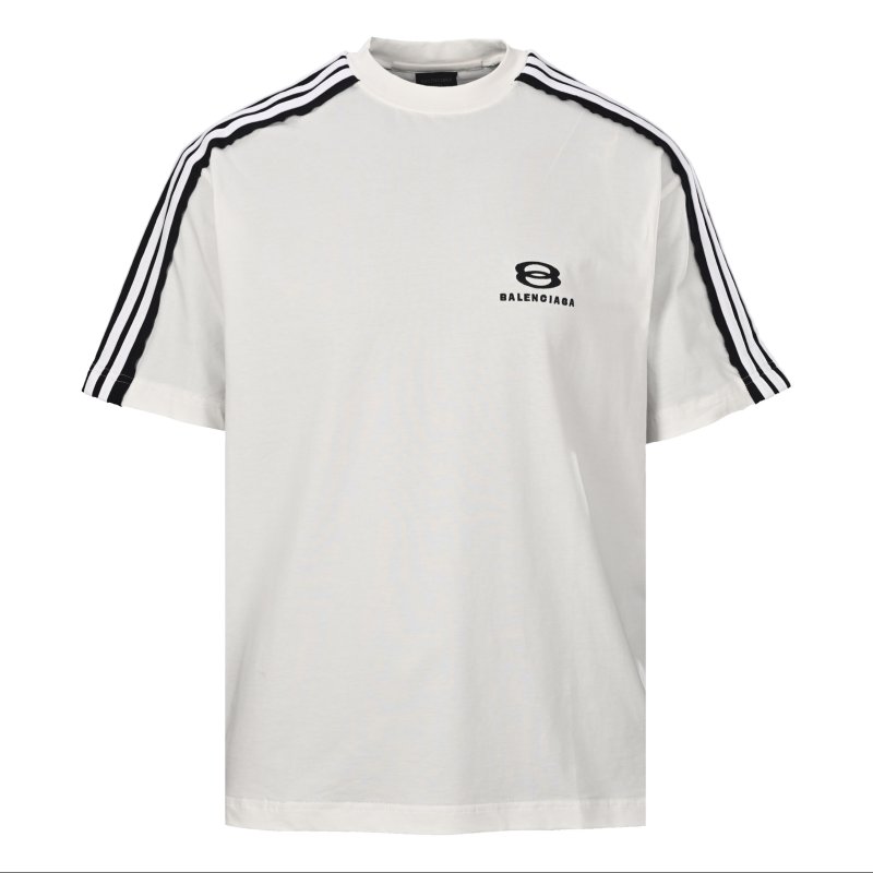 Balenciaga Unity Sports Icon Dual Stripe White T-Shirt