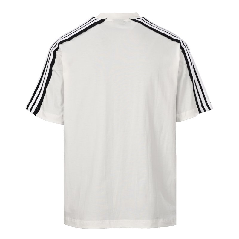 Balenciaga Unity Sports Icon Dual Stripe White T-Shirt view