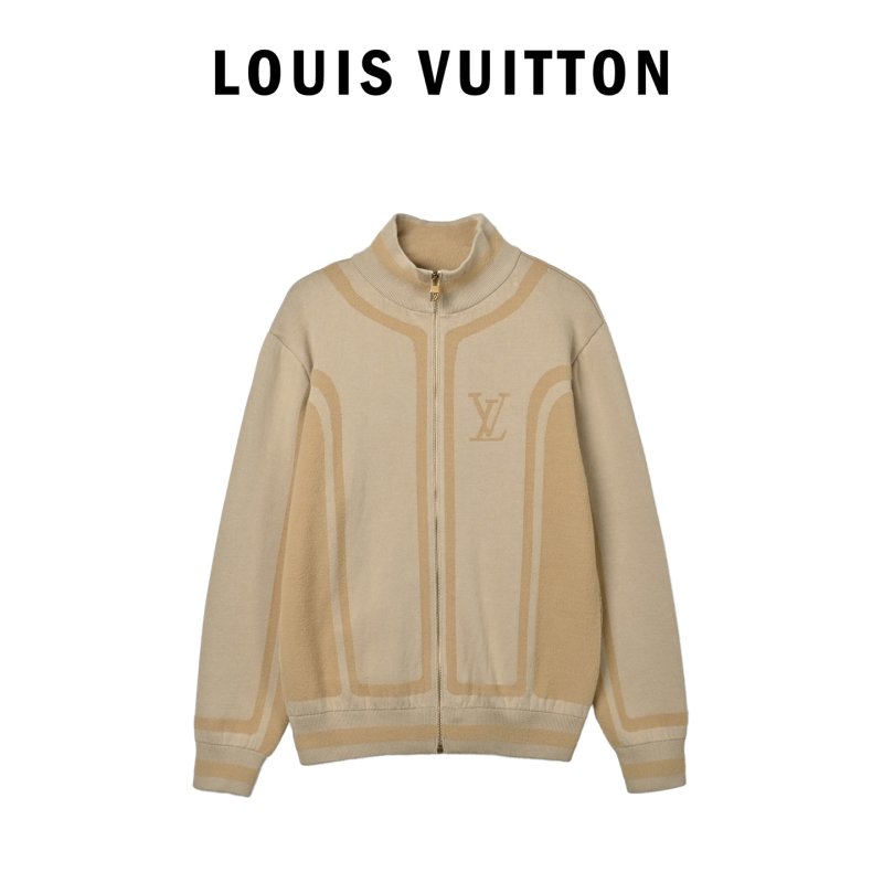 Louis Vuitton Monogram Cream Wool Bomber Jacket view