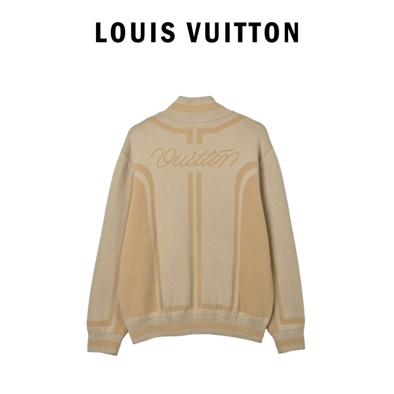 Louis Vuitton Monogram Cream Wool Bomber Jacket view