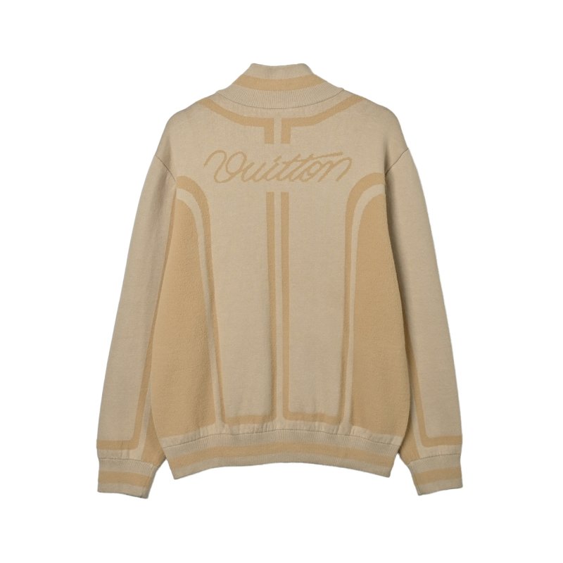 Louis Vuitton Monogram Cream Wool Bomber Jacket view