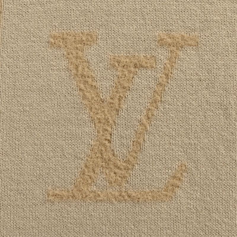 Louis Vuitton Monogram Cream Wool Bomber Jacket view
