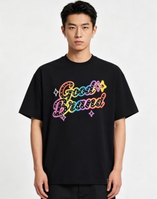 Good Brand Oversized Graphic T-Shirt Black view 3