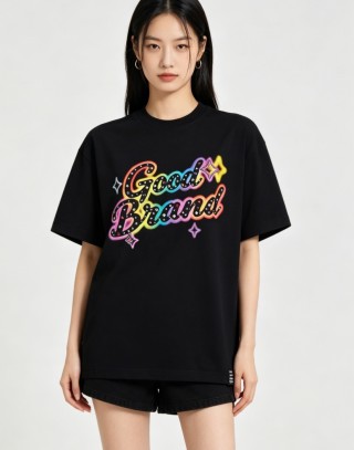 Good Brand Oversized Graphic T-Shirt Black view 5