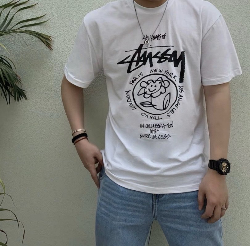 Stüssy White Graphic Print Short Sleeve T-Shirt view