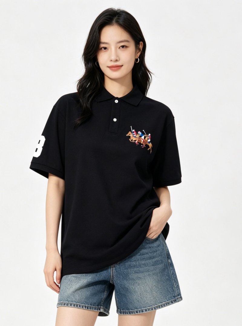 Polo Ralph Lauren Black Embroidered Polo Shirt