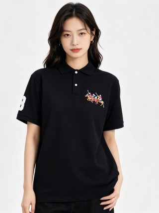 Polo Ralph Lauren Black Embroidered Polo Shirt view 4
