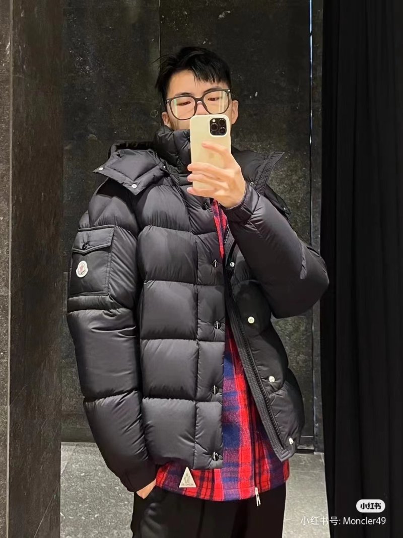 Moncler Black Quilted Down Puffer Jacket view