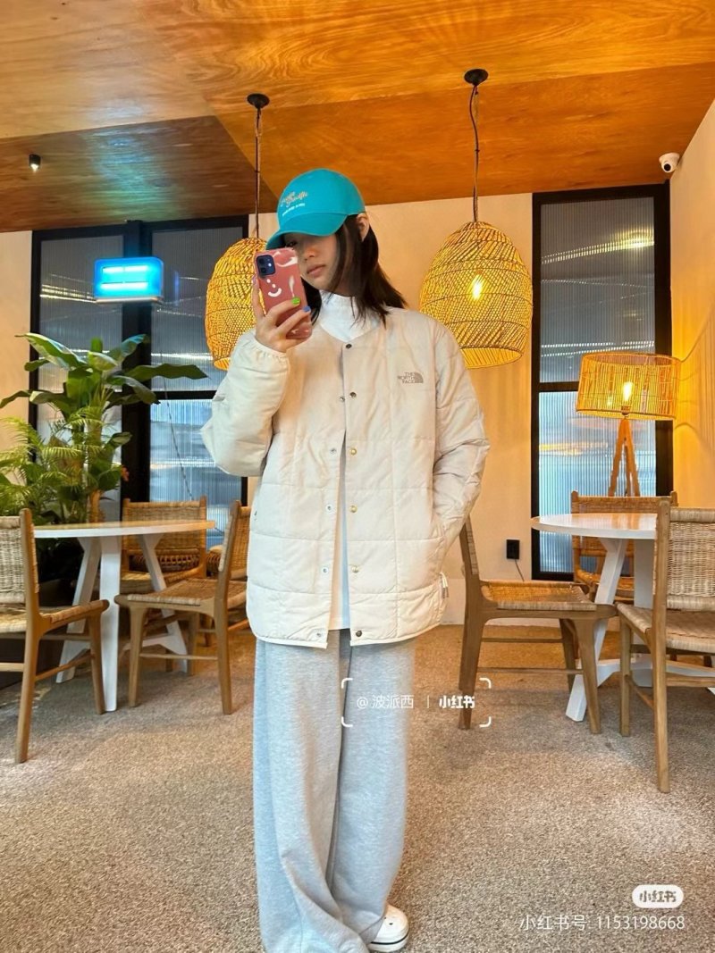 The North Face Cream Puffer Jacket view