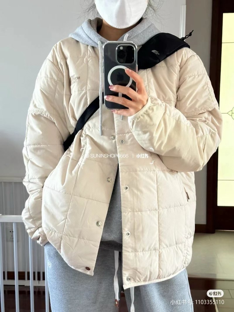 The North Face Cream Puffer Jacket view