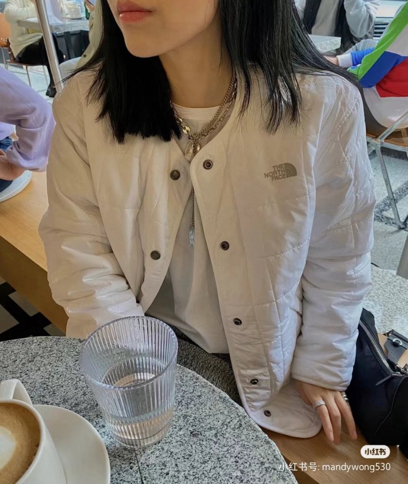 The North Face Cream Puffer Jacket view