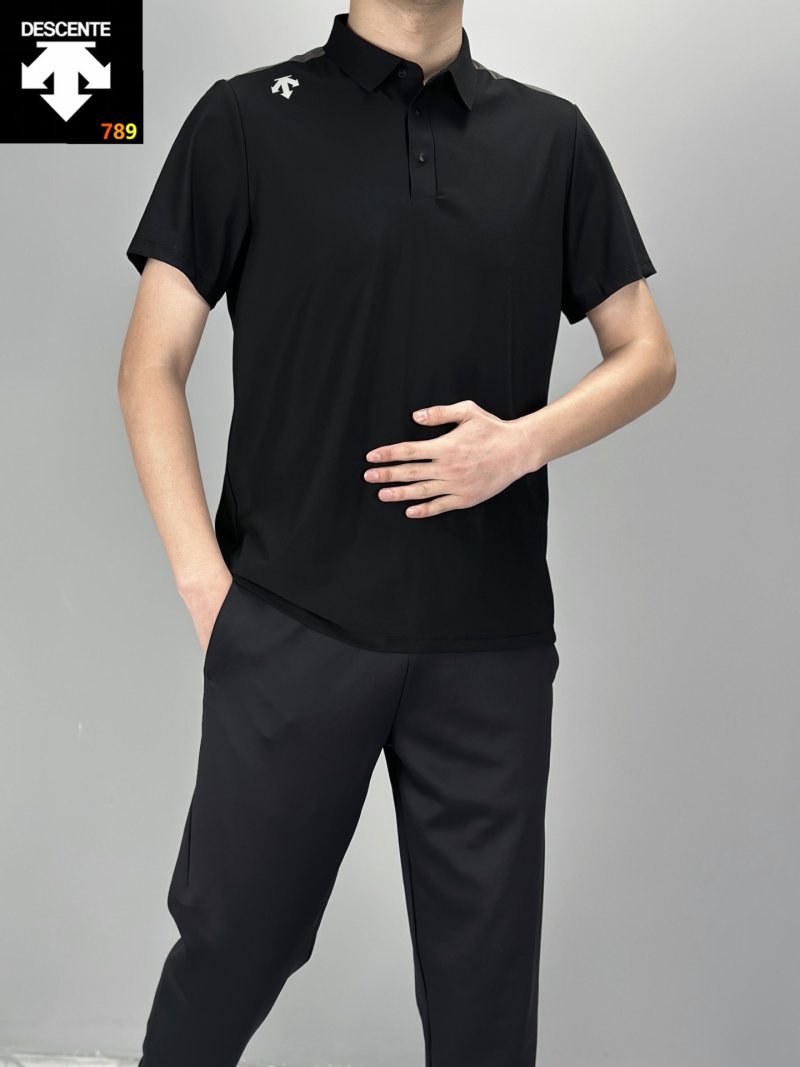 Descente Ice-Silk Breathable Polo Black view