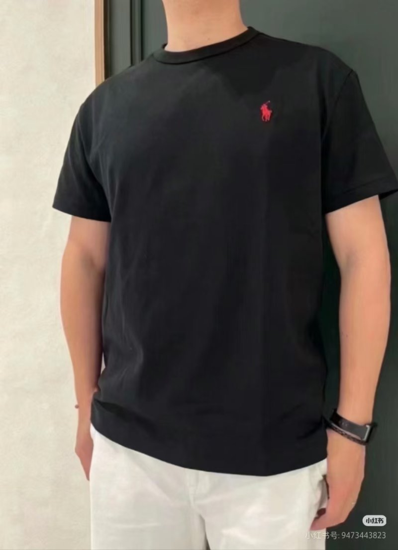 Ralph Lauren Pony Logo Crew Neck T-Shirt Black