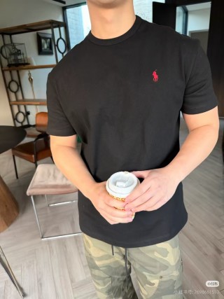 Ralph Lauren Pony Logo Crew Neck T-Shirt Black view 5
