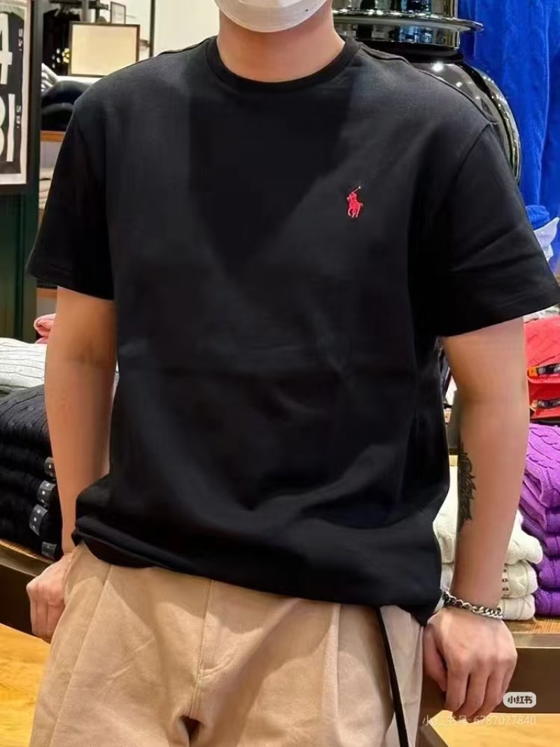 Ralph Lauren Pony Logo Crew Neck T-Shirt Black view