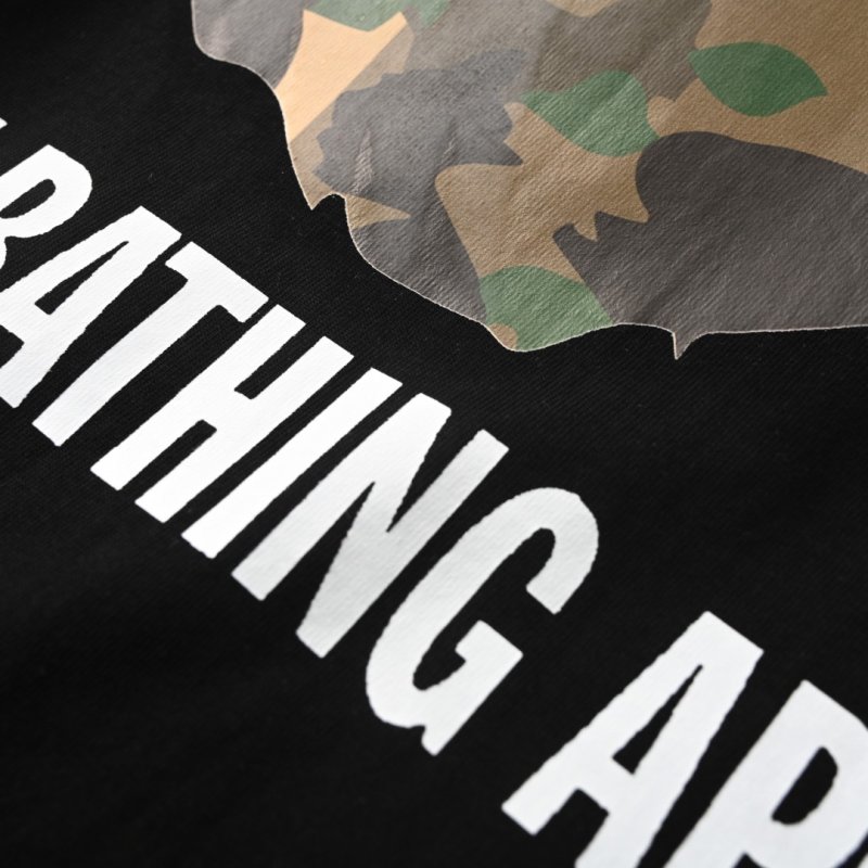 A Bathing Ape Camo Head Logo Black T-Shirt view
