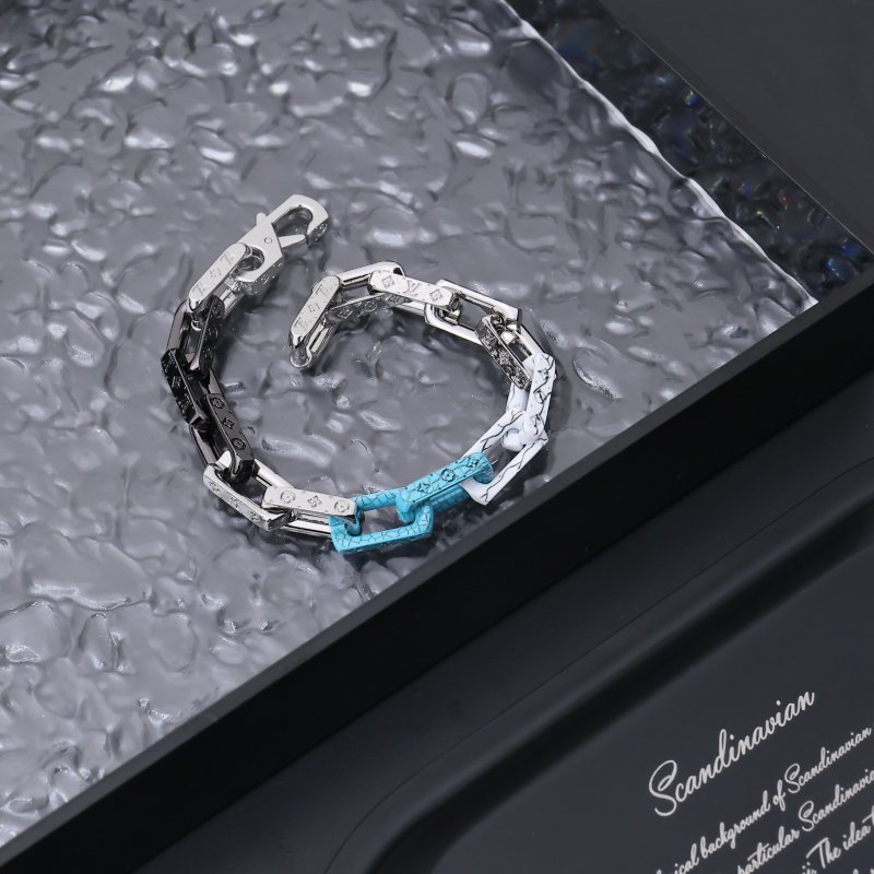 Louis Vuitton Monogram Chain Bracelet Silver view