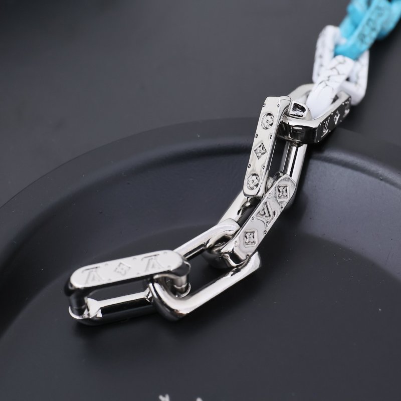 Louis Vuitton Monogram Chain Bracelet Silver view