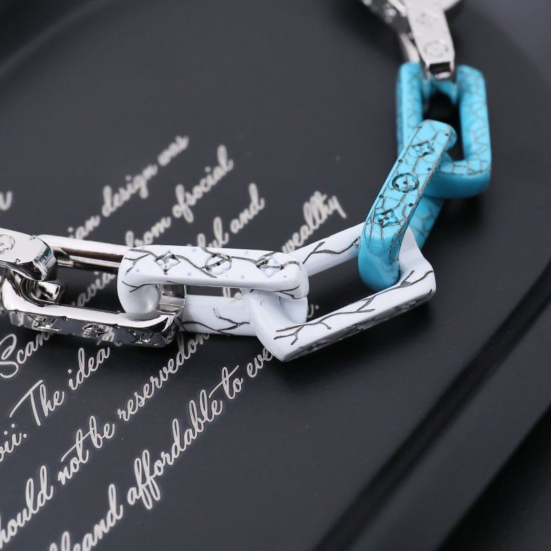 Louis Vuitton Monogram Chain Bracelet Silver view