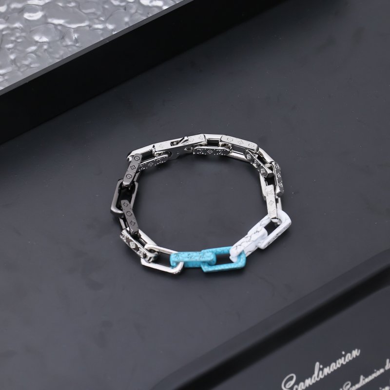 Louis Vuitton Monogram Chain Bracelet Silver view