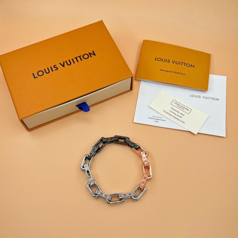 Louis Vuitton Monogram Chain Bracelet Silver