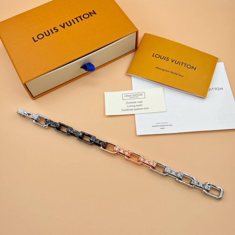 Louis Vuitton Monogram Chain Bracelet Silver view