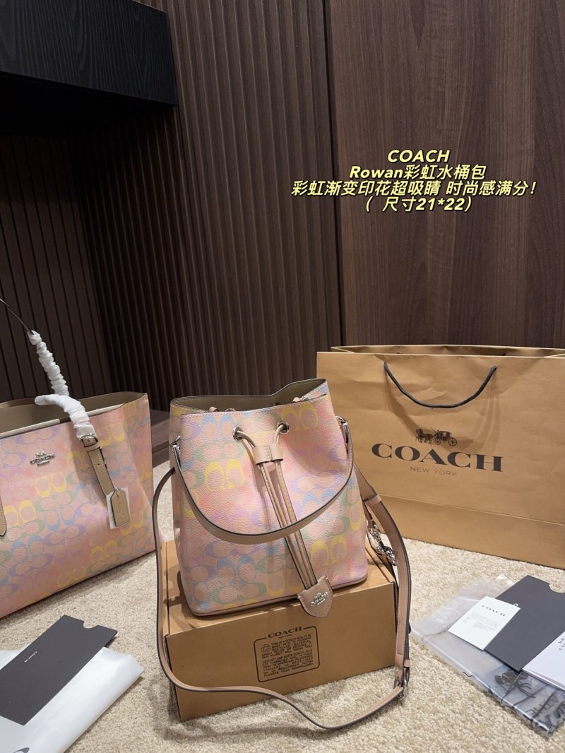 Coach Rowan Rainbow Gradient Bucket Bag