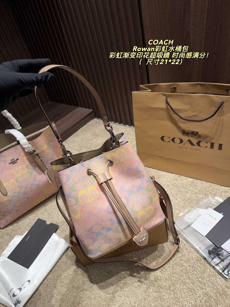 Coach Rowan Rainbow Gradient Bucket Bag view