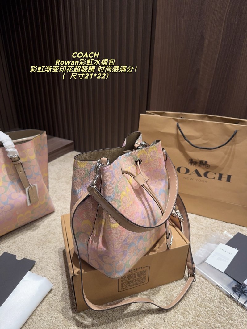 Coach Rowan Rainbow Gradient Bucket Bag view