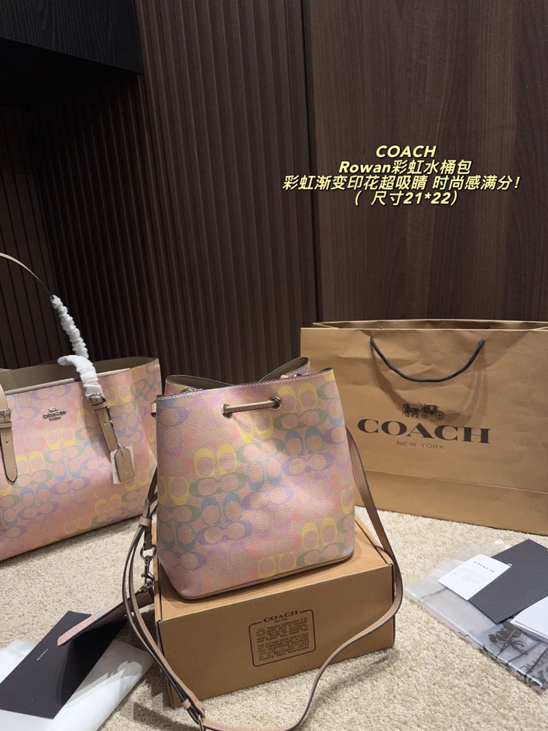 Coach Rowan Rainbow Gradient Bucket Bag view