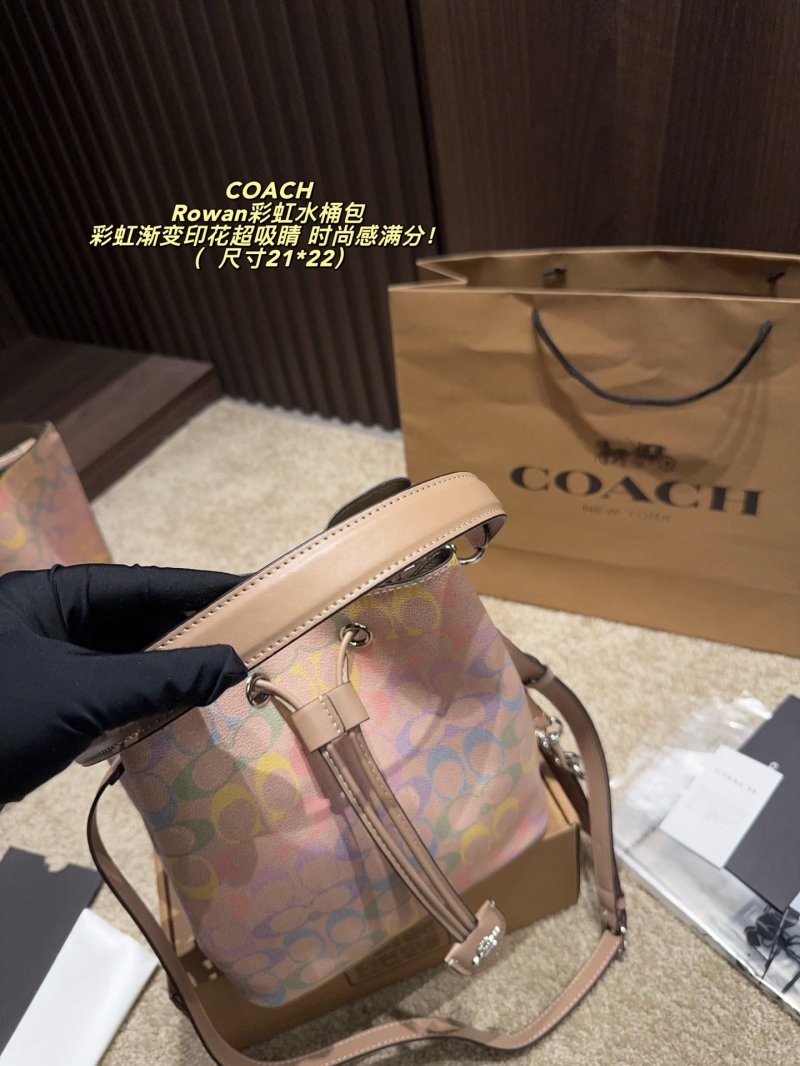 Coach Rowan Rainbow Gradient Bucket Bag view