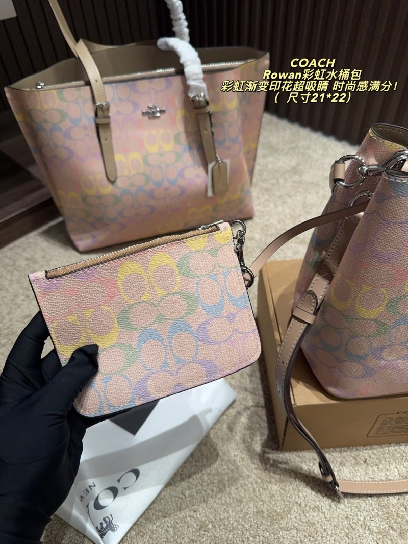 Coach Rowan Rainbow Gradient Bucket Bag view