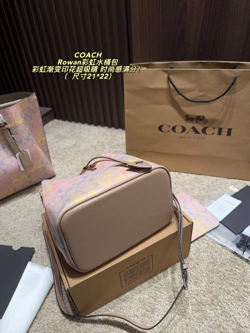 Coach Rowan Rainbow Gradient Bucket Bag view