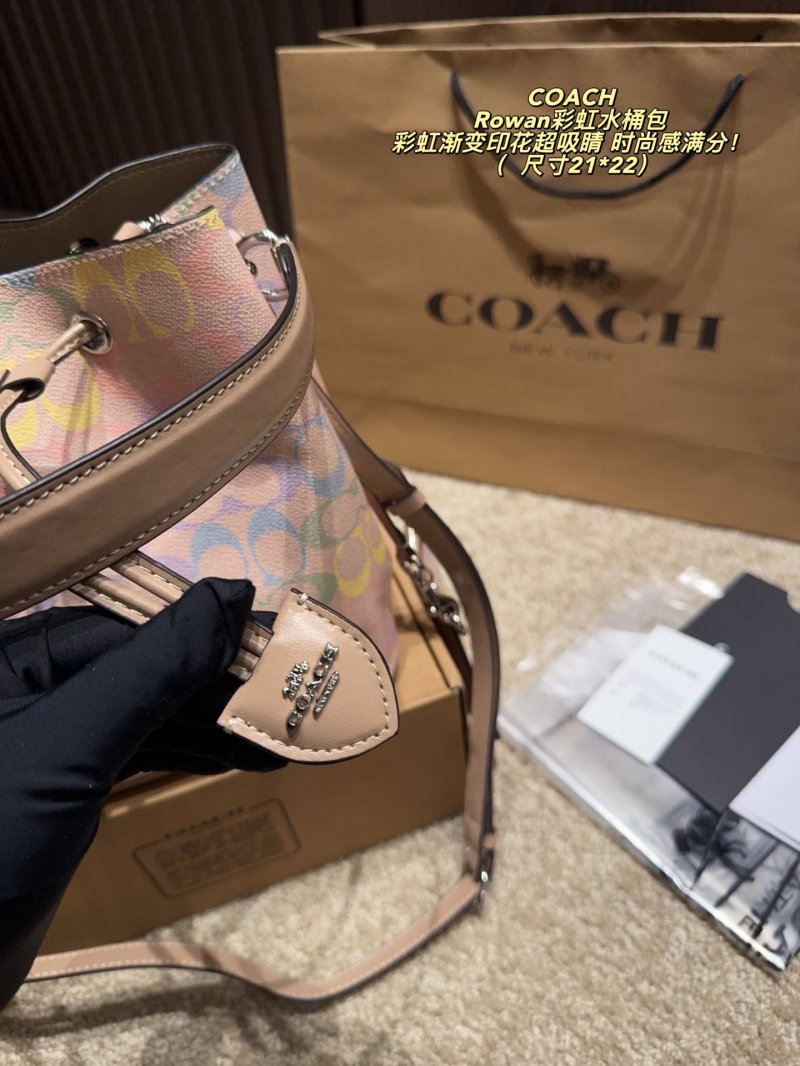 Coach Rowan Rainbow Gradient Bucket Bag view
