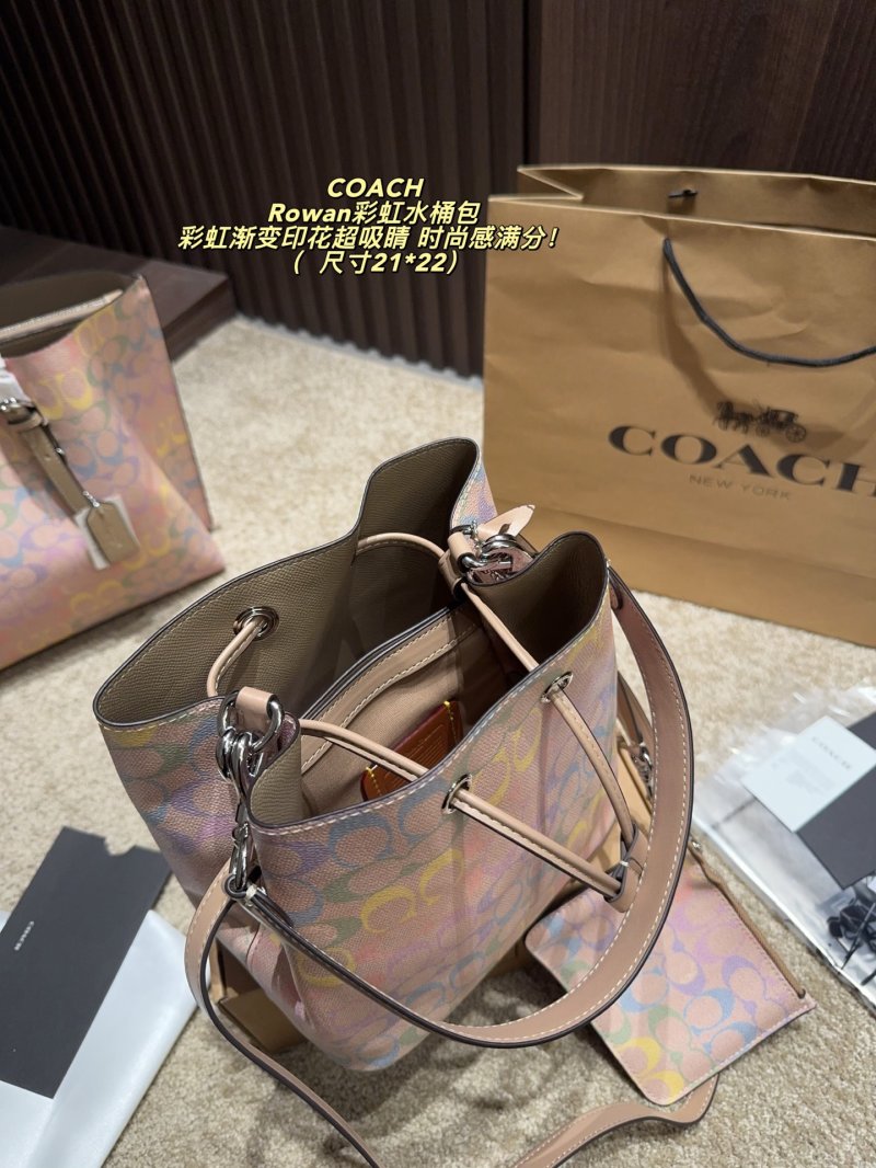 Coach Rowan Rainbow Gradient Bucket Bag view