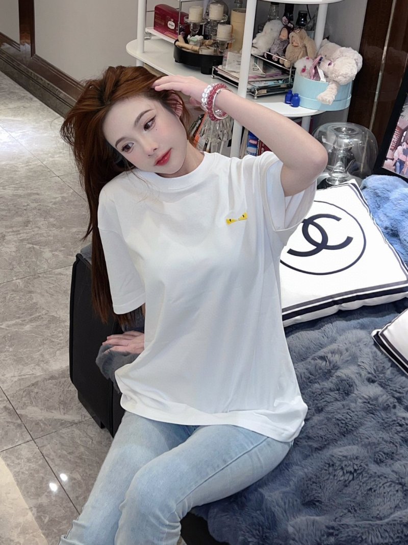 White Oversized Short Sleeve T-Shirt with Small Logo view