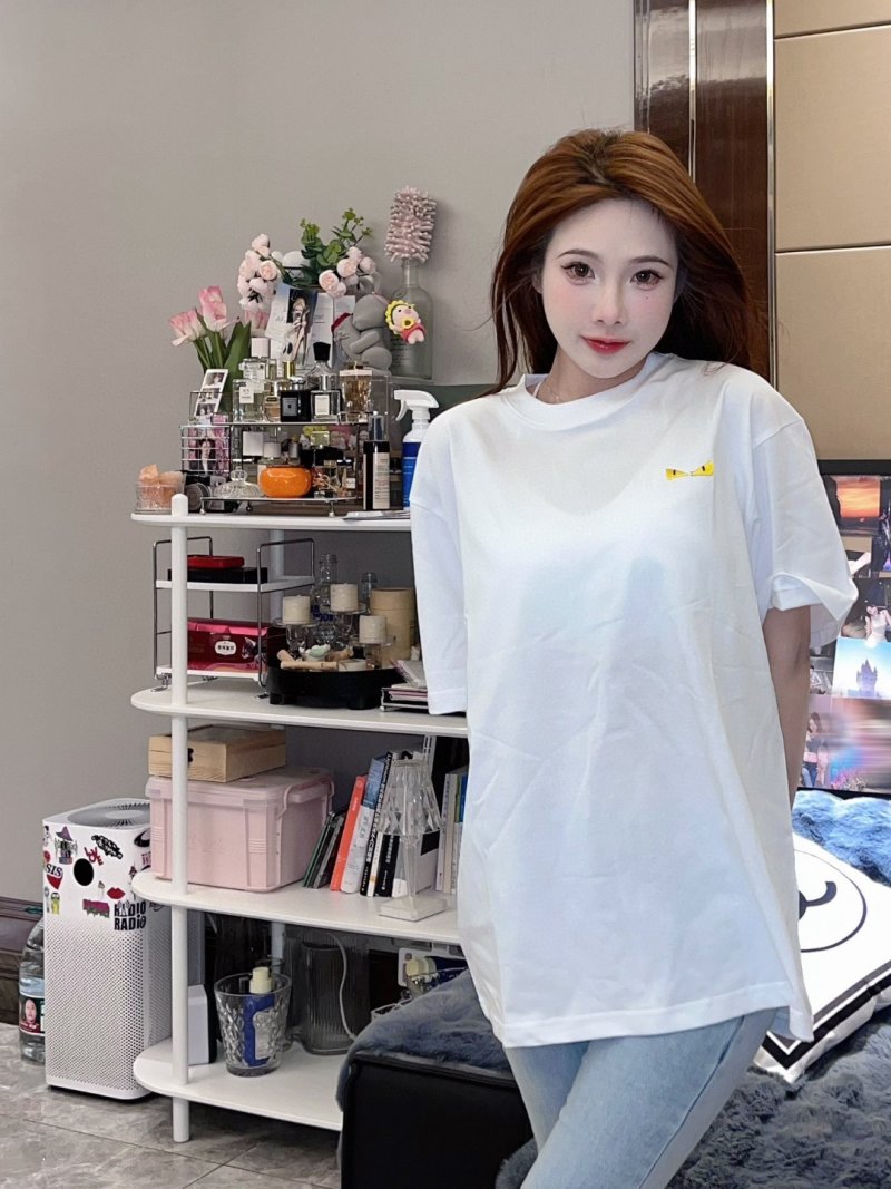 White Oversized Short Sleeve T-Shirt with Small Logo view