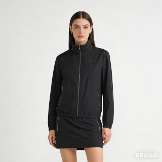 Zegna Black Lightweight Zip Jacket view 4
