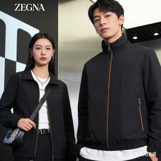 Zegna Black Lightweight Zip Jacket view 7
