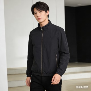 Zegna Black Lightweight Zip Jacket view 8