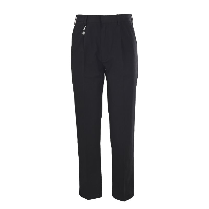 Prada Triangle Logo Black Dress Pants