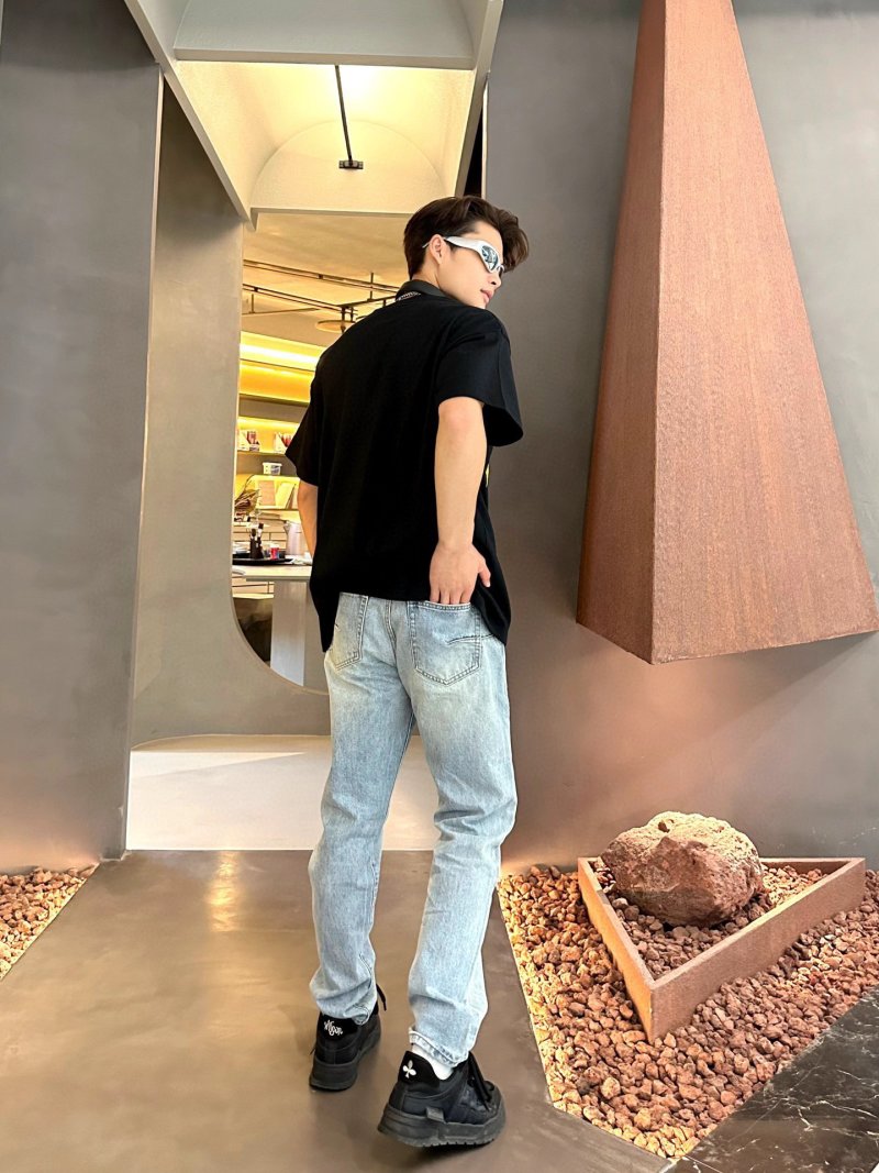 Light Wash Classic Fit Denim Jeans view
